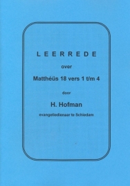 Hofman, Ds. H.-Leerrede over Mattheus 18 vers 1 t/m 4