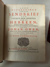 Owen, Johan-Den Sendbrief van Paulus aen de Hebreen