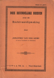Kemp, Johannes van der-Drie bevindelijke brieven over de rechtvaardigmaking