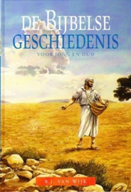 Wijk, B.J. van--De Bijbelse Geschiedenis voor jong en oud (nieuw, licht beschadigd)