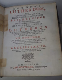 Pauw, Andries-Levens Beschrijving Martinus Lutherus-Europa's Lutherdom