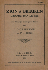 Ledeboer, L.G.C. en Dijke, P. van-Zion's breuken groter dan de zee