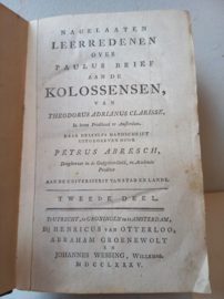 Clarisse, Theodorus Adrianus-Leerredenen over de Kolossensen
