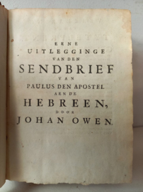 Owen, Johan-Den Sendbrief van Paulus aen de Hebreen