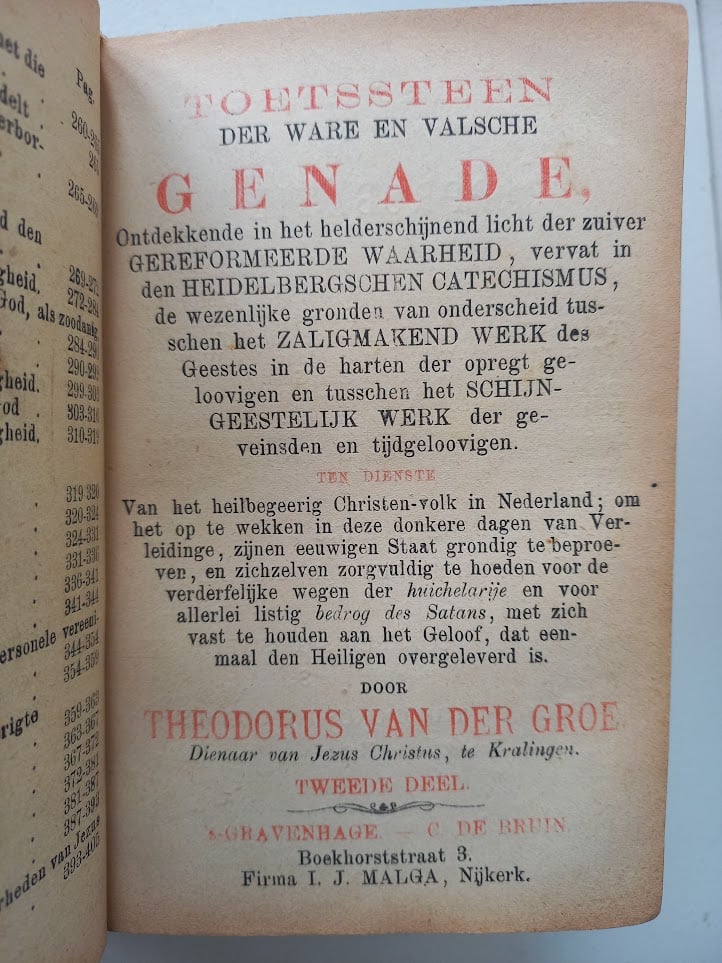Groe, Theodorus van der-Toetssteen der Ware en Valsche Genade