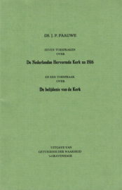 Paauwe, Ds. J.P.-Zeven toespraken over de Hervormde Kerk na 1816