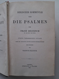 Delitzsch, Franz-Biblischer Kommentar über die Psalmen