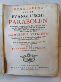 Vitringa, Campegius-Verklaring van de Evangelische Parabolen