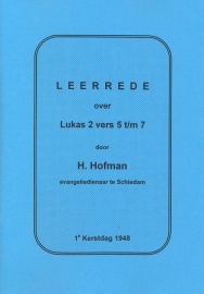 Hofman, Ds. H.-Leerrede over Lukas 2 vers 5 t/m 7