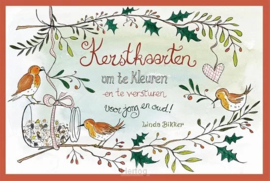 Bikker, Linda-Kerstkaarten om te kleuren en te versturen (nieuw)