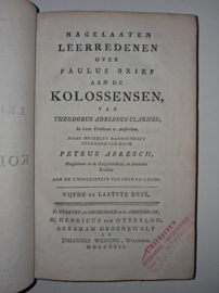 Clarisse, Theodorus Adrianus-Leerredenen over de Kolossensen (deel 5)