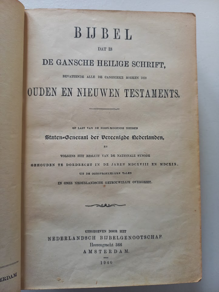 Nederlandsch Bijbelgenootschap-Huisbijbel Statenvertaling