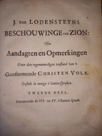 Lodensteyn, J. van-Beschouwinge van Zion