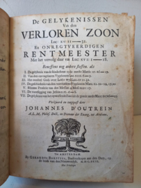 Outrein, Johannes D'-De Gelykenissen van den Verloren Zoon