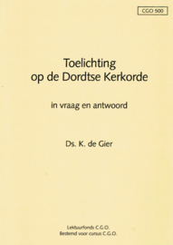 Gier, Ds. K. de-Toelichting op de Dordtse Kerkorde