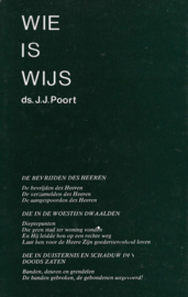 Poort, Ds. J.J.-Wie is wijs?