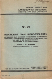 Koeman, Ir. C.-Naamlijst van Siergewassen