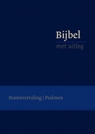 Bijbel met uitleg in Statenvertaling-Flexibele band, blauw, klein formaat (nieuw)