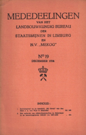Daalen, Dr. Ir. C.K. van.-Mededeelingen van het Landbouwkundig Bureau der Staatsmijnen in Limburg en N.V. 'Mekog"