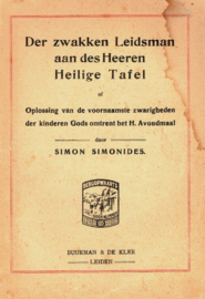 Simonides, Simon-Der zwakken Leidsman aan des Heeren Heilige Tafel