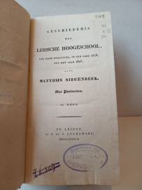 Siegenbeek, Matthijs-Geschiedenis der Leidsche Hoogeschool