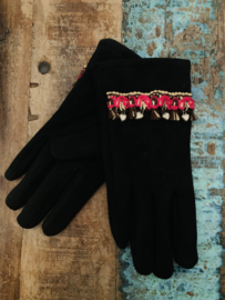 Zwarte Ibiza style handschoenen