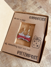 Sinterklaas oorbellen | kleur rood