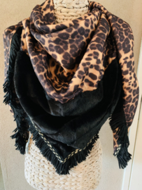 Prachtige sjaal / omslagdoek met 2 verschillende kanten