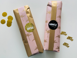 Dubbelzijdig cadeaupapier Gold & pink