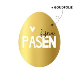 10 Cadeau sticker | Fijne Pasen | Goud