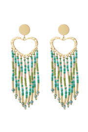 Statement earrings | green