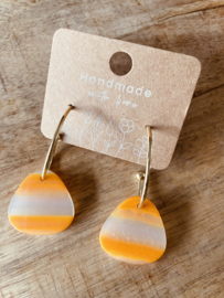 Handmade with love | goud met beige en oranje