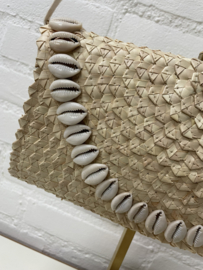 Gave tas / clutch met schelpen