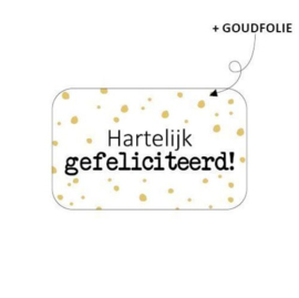 Cadeau stickers | Hartelijk gefeliciteerd 