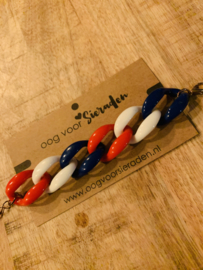 Trendy armband voor Koningsdag | rood-wit-blauw