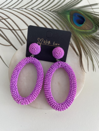 Statement earrings | fuchsia