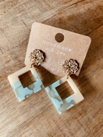 Handmade with love | goud met groen en beige