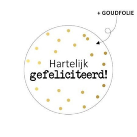 Cadeau stickers | Hartelijk gefeliciteerd 