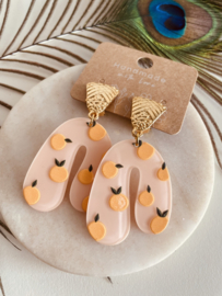 Oorbellen met clips | goud met geel