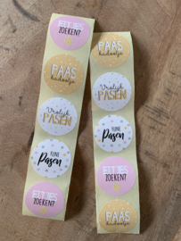 10 Cadeau stickers | Pasen | pastel mix