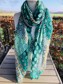 Sjaal met een groene vintage print