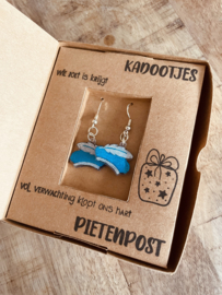 Sinterklaas oorbellen | kleur blauw