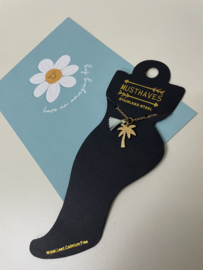 Rvs enkelbandje met palmboompje