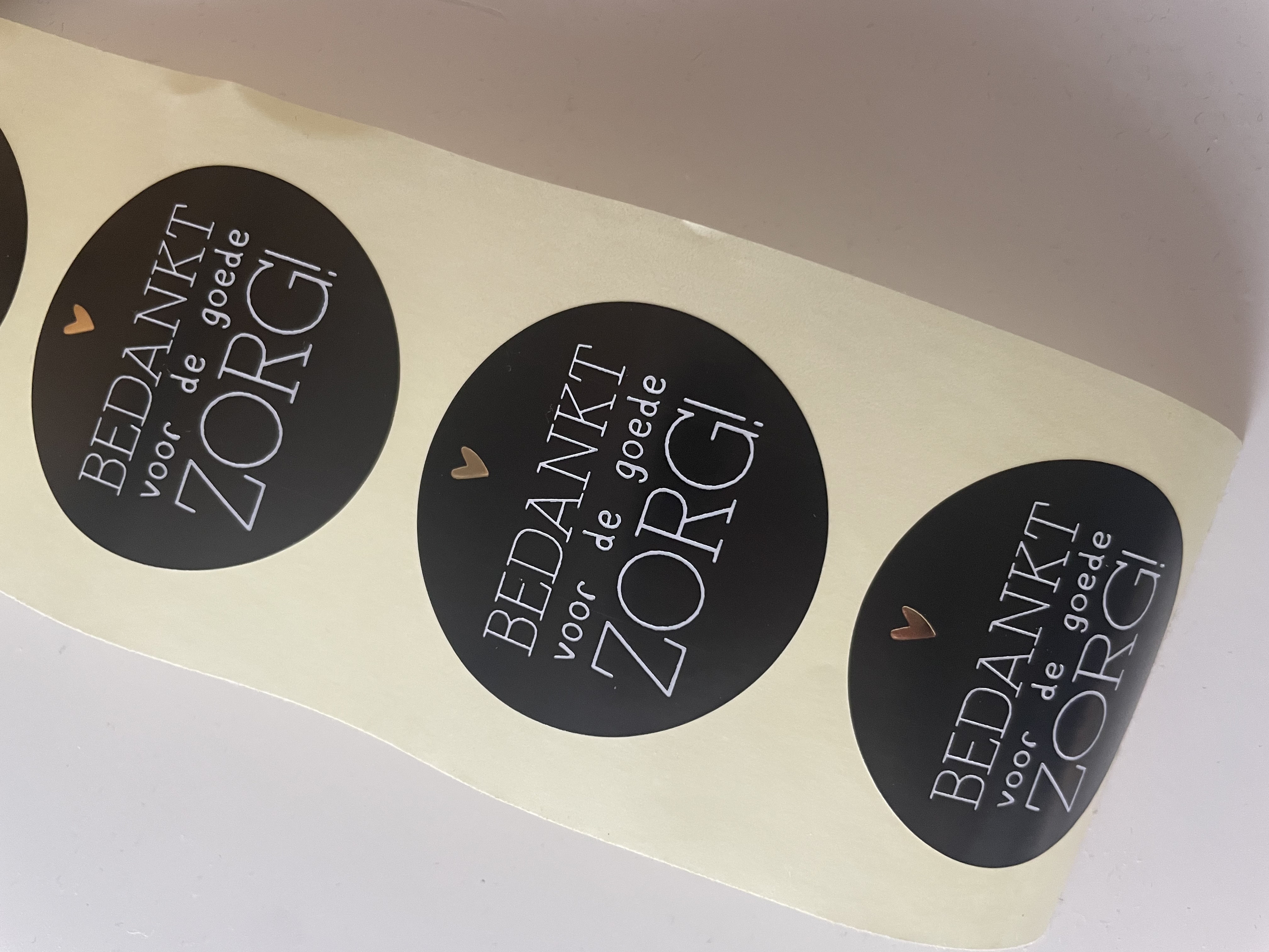 Cadeau stickers | Bedankt voor de goede zorg