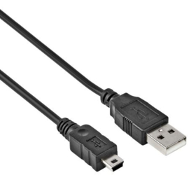 Mini-USB oplaad/data kabel (1 meter)