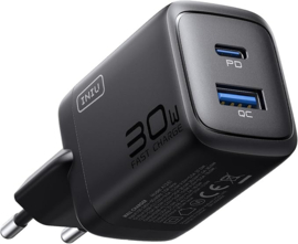 INIU - 30W USB C-oplader / 2-Poorts USB-A/C + aansluit A/C kabel