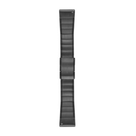 QuickFit™ 26 horlogebandjes (donkergrijs roestvrij staal)