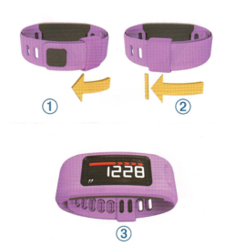 vivofit polsbandjes (Extra Large) (zwart/grijs/rood)