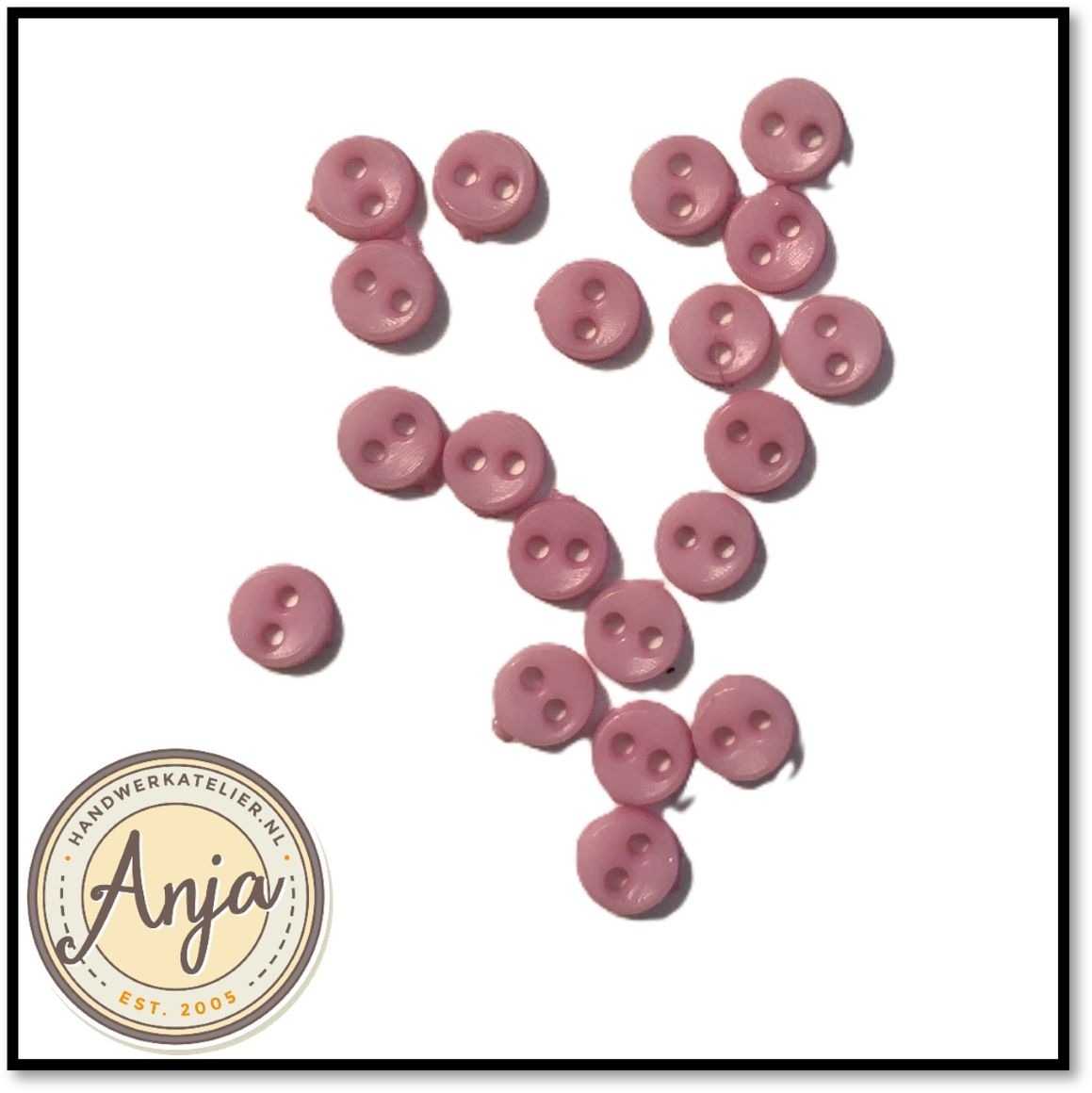 Knoopjes Roze 4 mm per 20