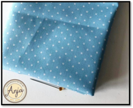 PR4819-14 Polka dot blauw wit